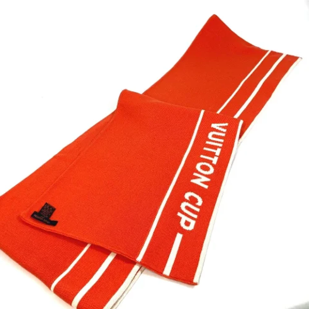 Louis Vuitton Vintage Pre-owned Cotton scarves Orange Dames
