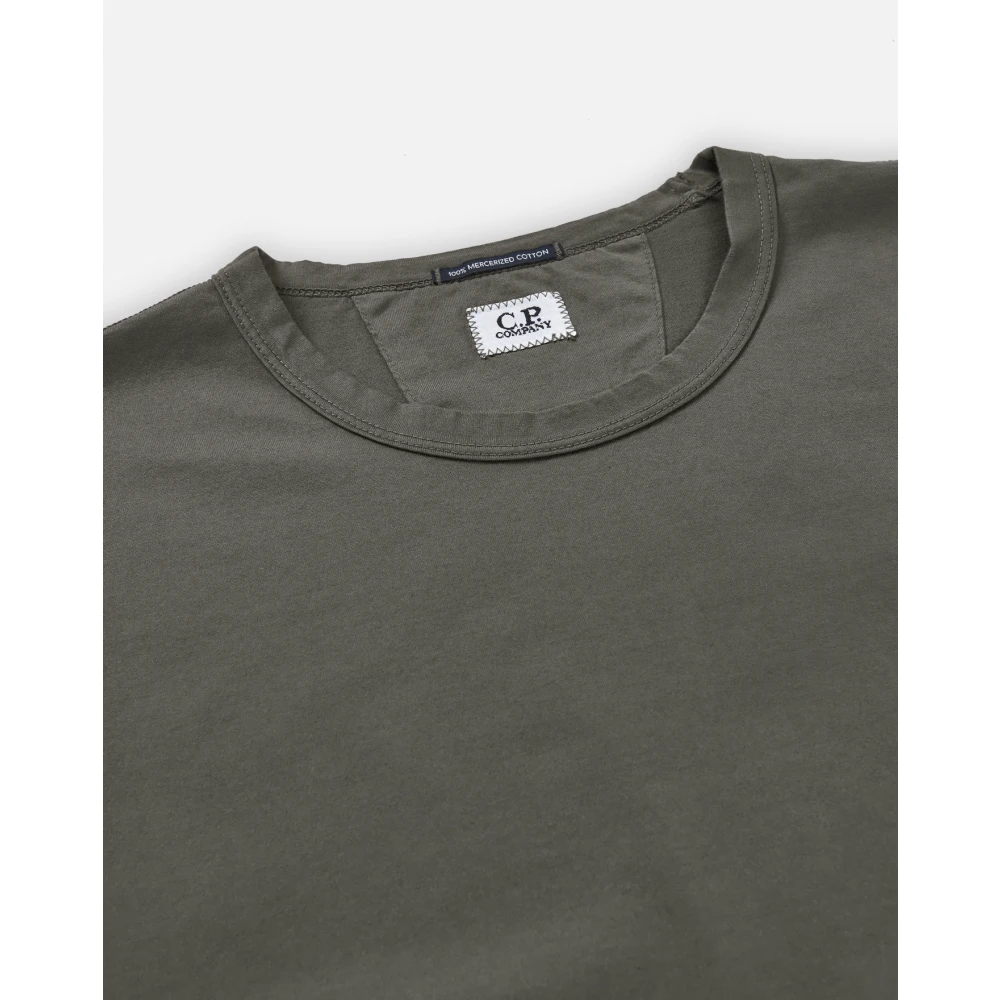 C.P. Company Jersey Gasato Logo Patch Shirt Green Heren