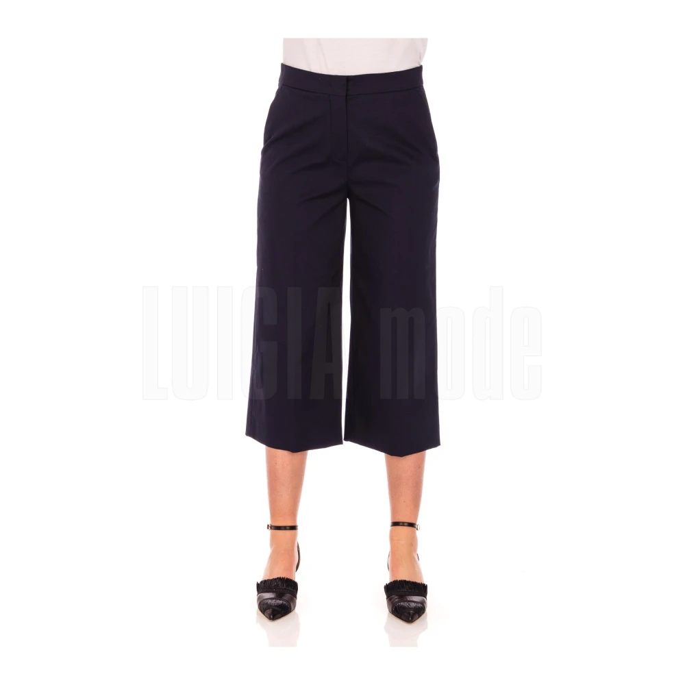 Max Mara Elegante Ivoor Lange Broek Blue Dames