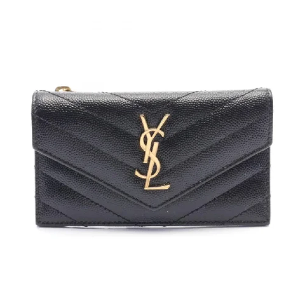 Saint Laurent Vintage Pre-owned Leather home-office Black Dames