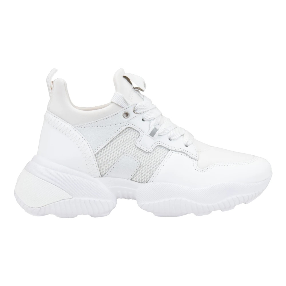 Hogan Läder Tyg Sneakers Snörning Kvinnor White, Dam