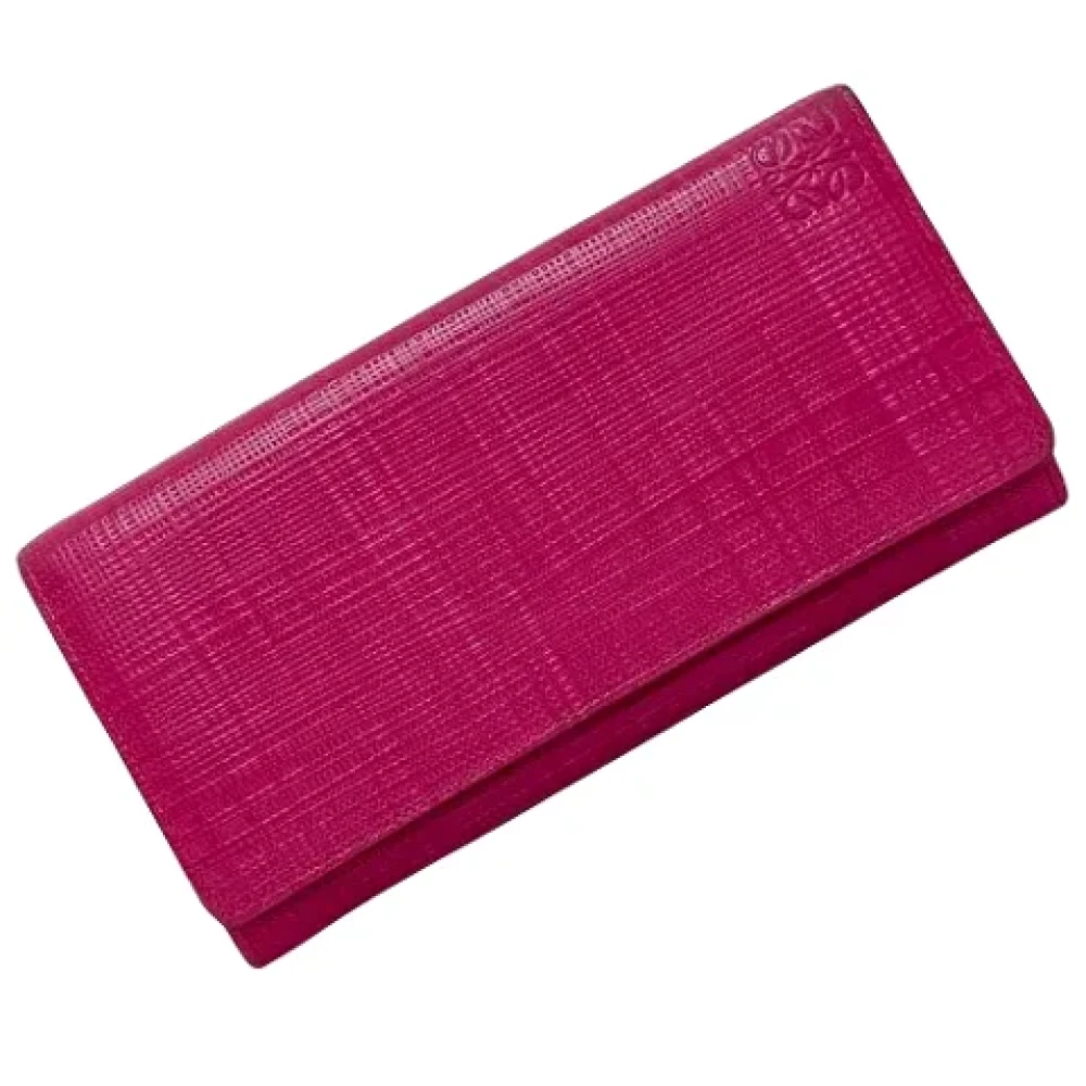 Loewe Pre-owned Leather wallets Pink Dames