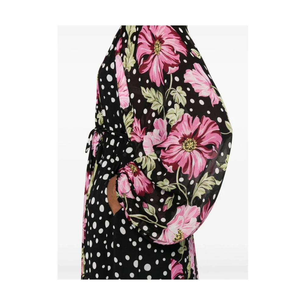 Diane Von Furstenberg Bloemenprint Georgette Crepe Jurk Multicolor Dames