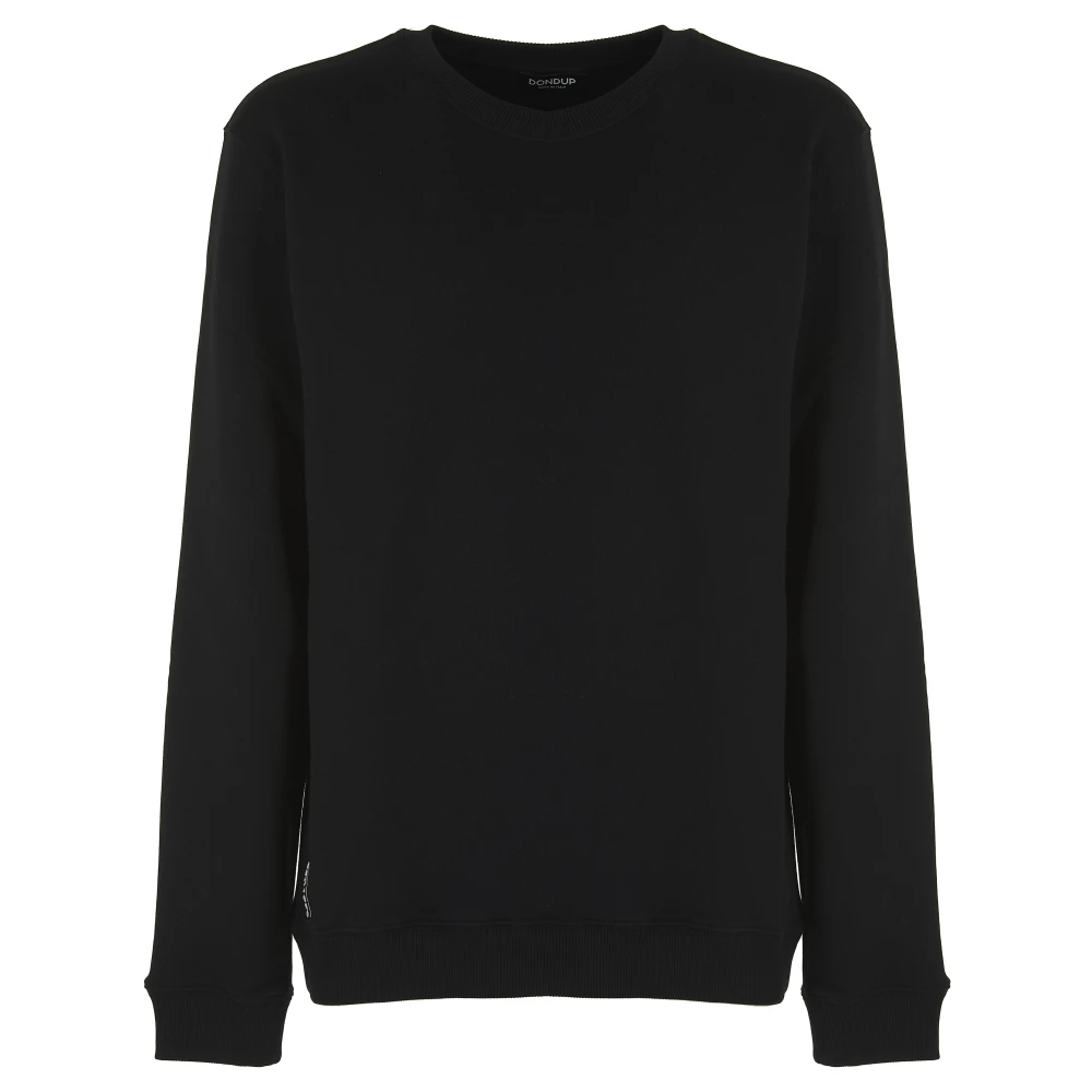 Dondup Zwarte Sweater met Logo Print Black Heren