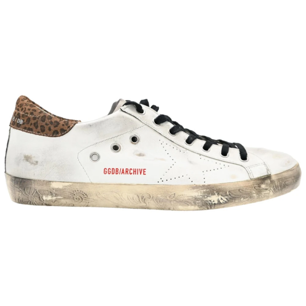 Golden Goose Vit Leopard Superstar Sneakers White, Herr