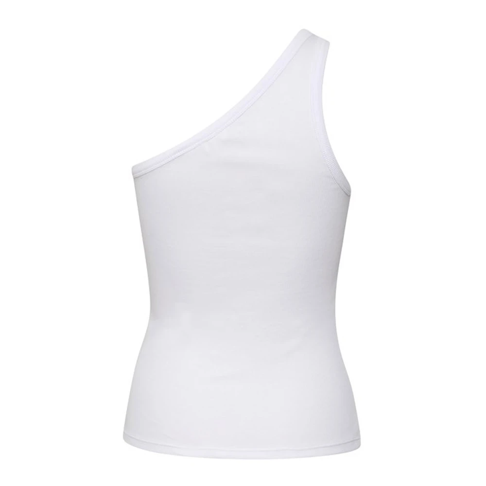 Gestuz One Shoulder Basic Top White, Dam