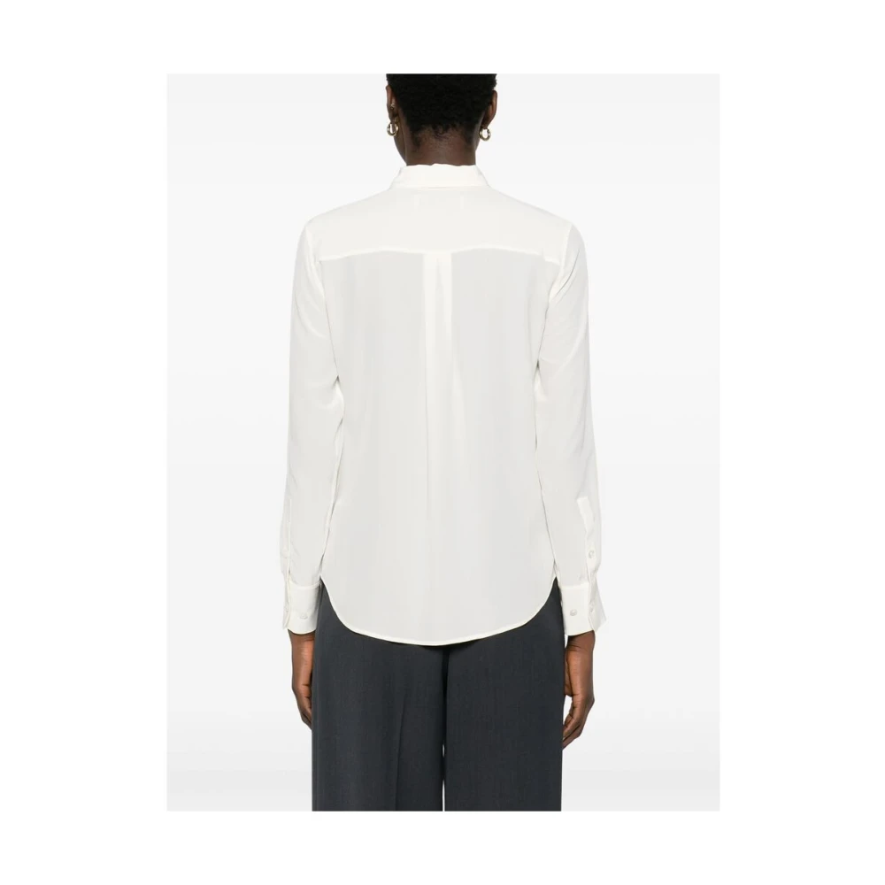 Equipment Zijden Witte Shirt met Zakken White Dames