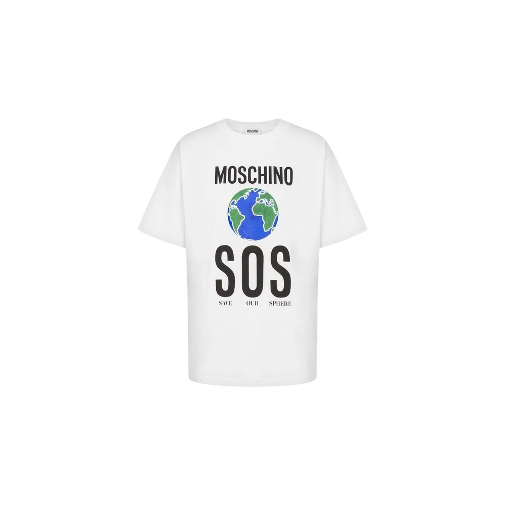Moschino Unisex Bianco Top, S, New,