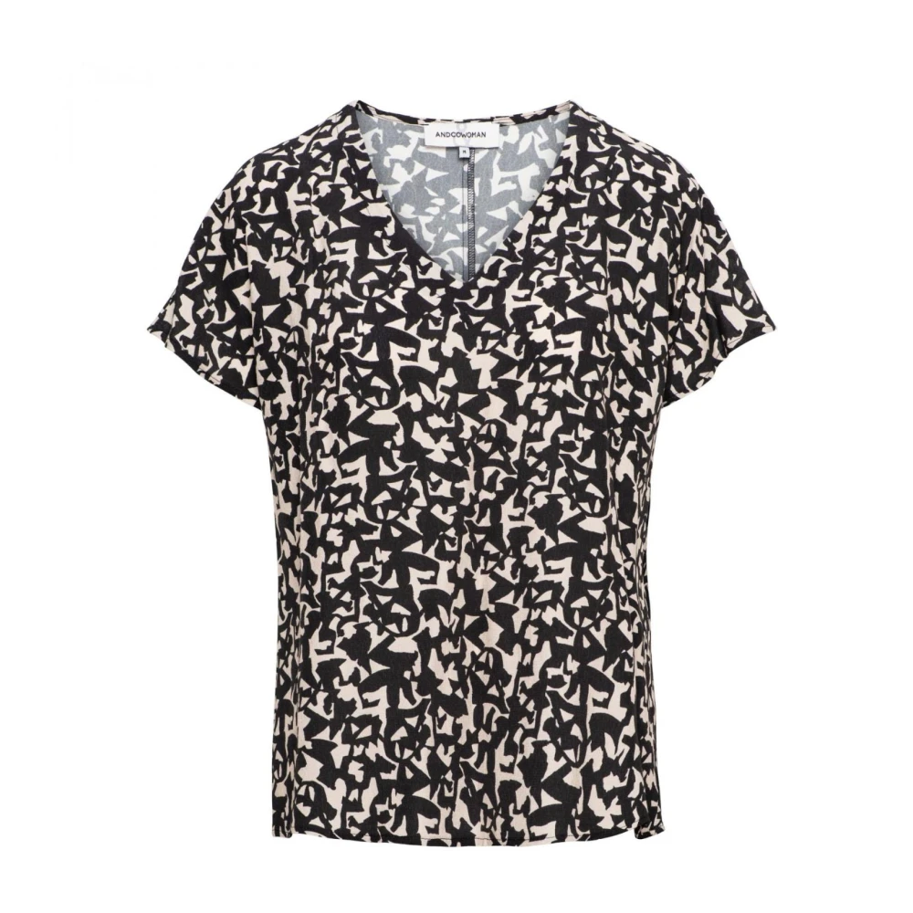 &Co Woman T-shirt met ronde hals Black Dames