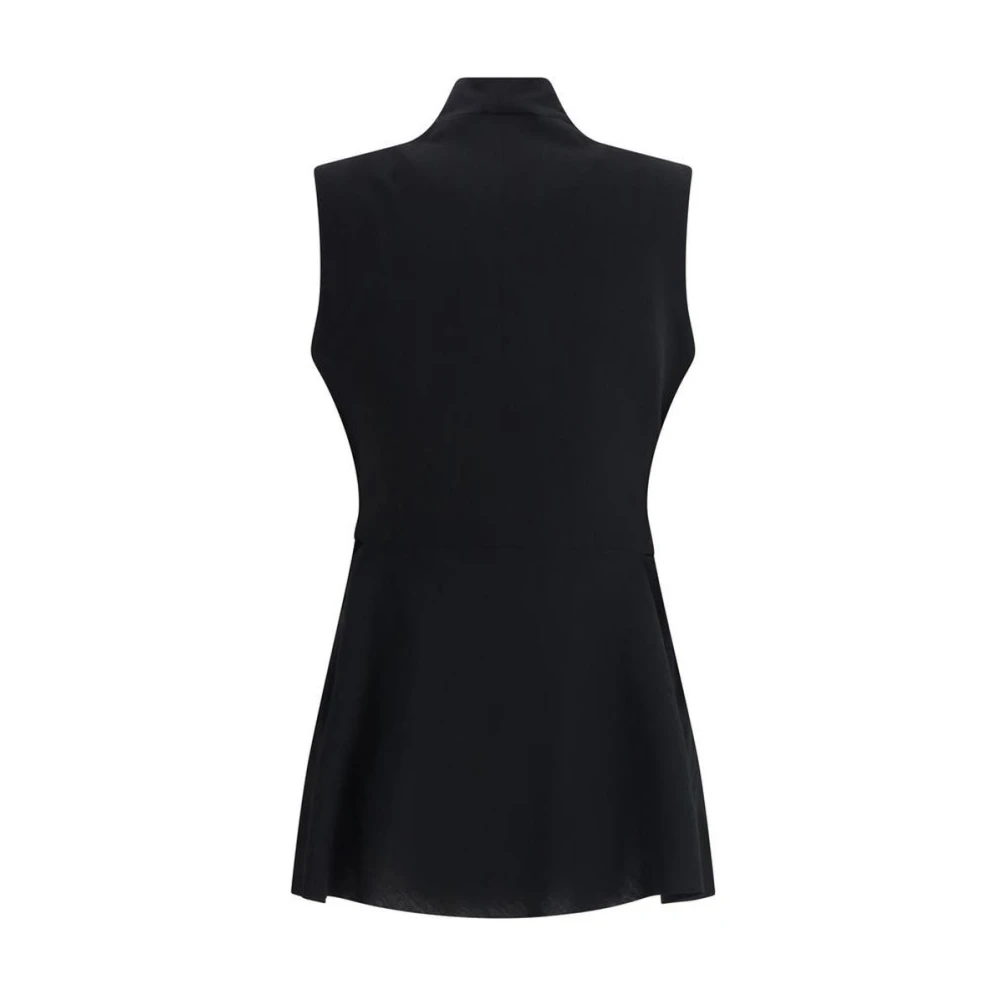 Rick Owens Moderne wollen vest met V-hals Black Dames