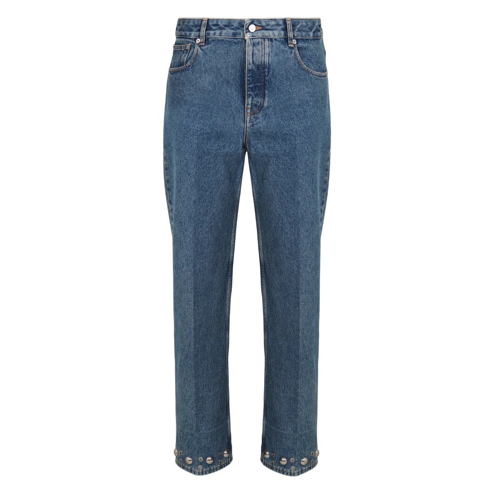 Valentino Garavani Blue 5-Pocket Straight-Leg Jeans - Male - Loose Fit Jeans - W33 - Jeans