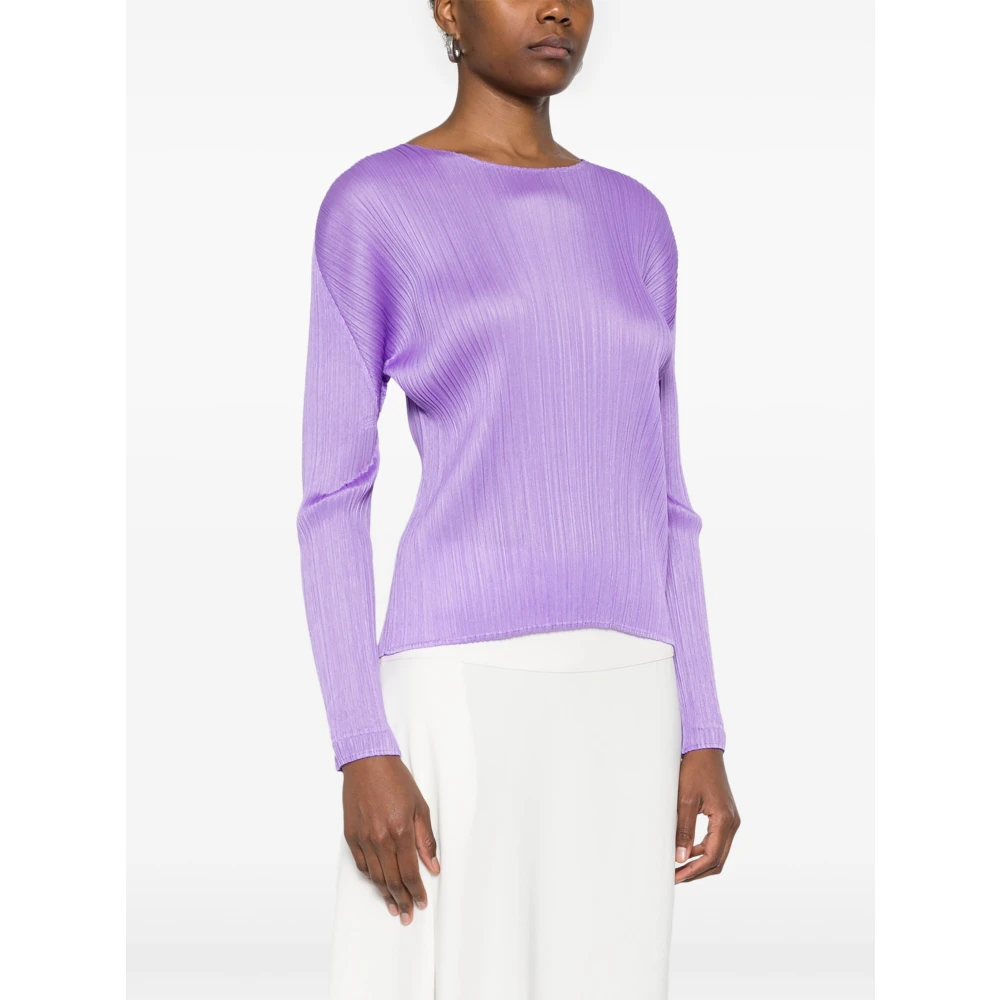Issey Miyake Casual Katoenen Overhemd voor Mannen Purple Dames
