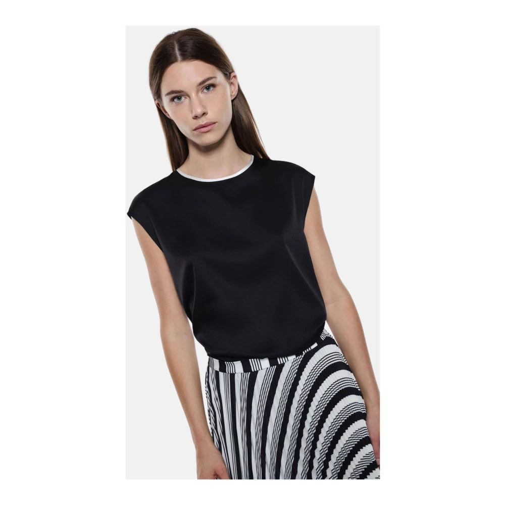 Imperial Mouwloze Top Black Dames