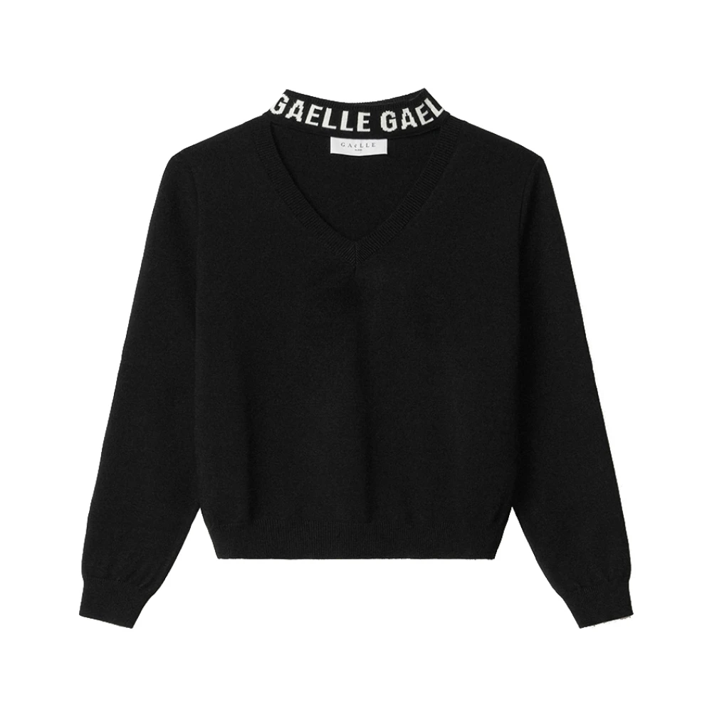 Gaëlle Paris Zwarte Trui Elegant Modern Chic Black Dames