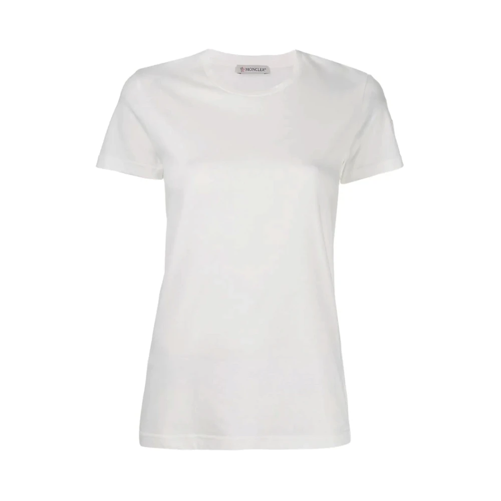 Moncler Bomull T-shirt, Modell: 80C732V8058 White, Dam