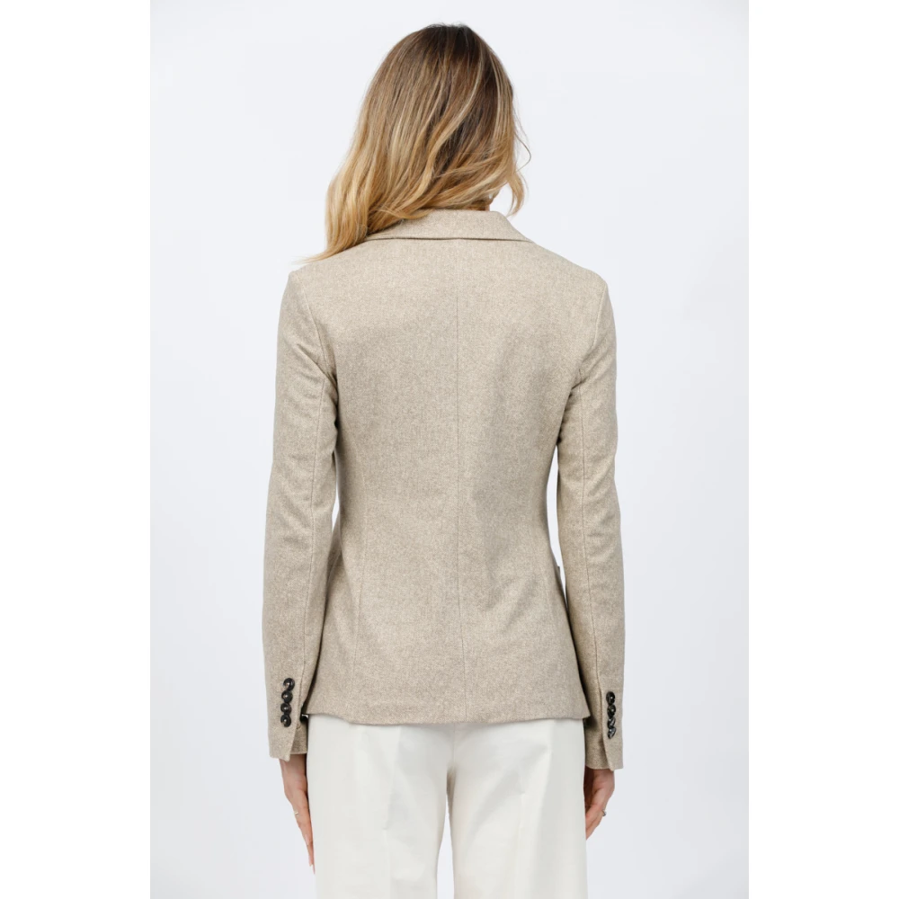 Circolo 1901 Gestructureerde Jas Beige Dames
