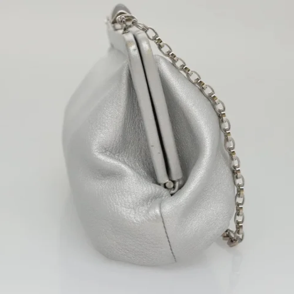 Salvatore Ferragamo Pre-owned Leather shoulder-bags Gray Dames