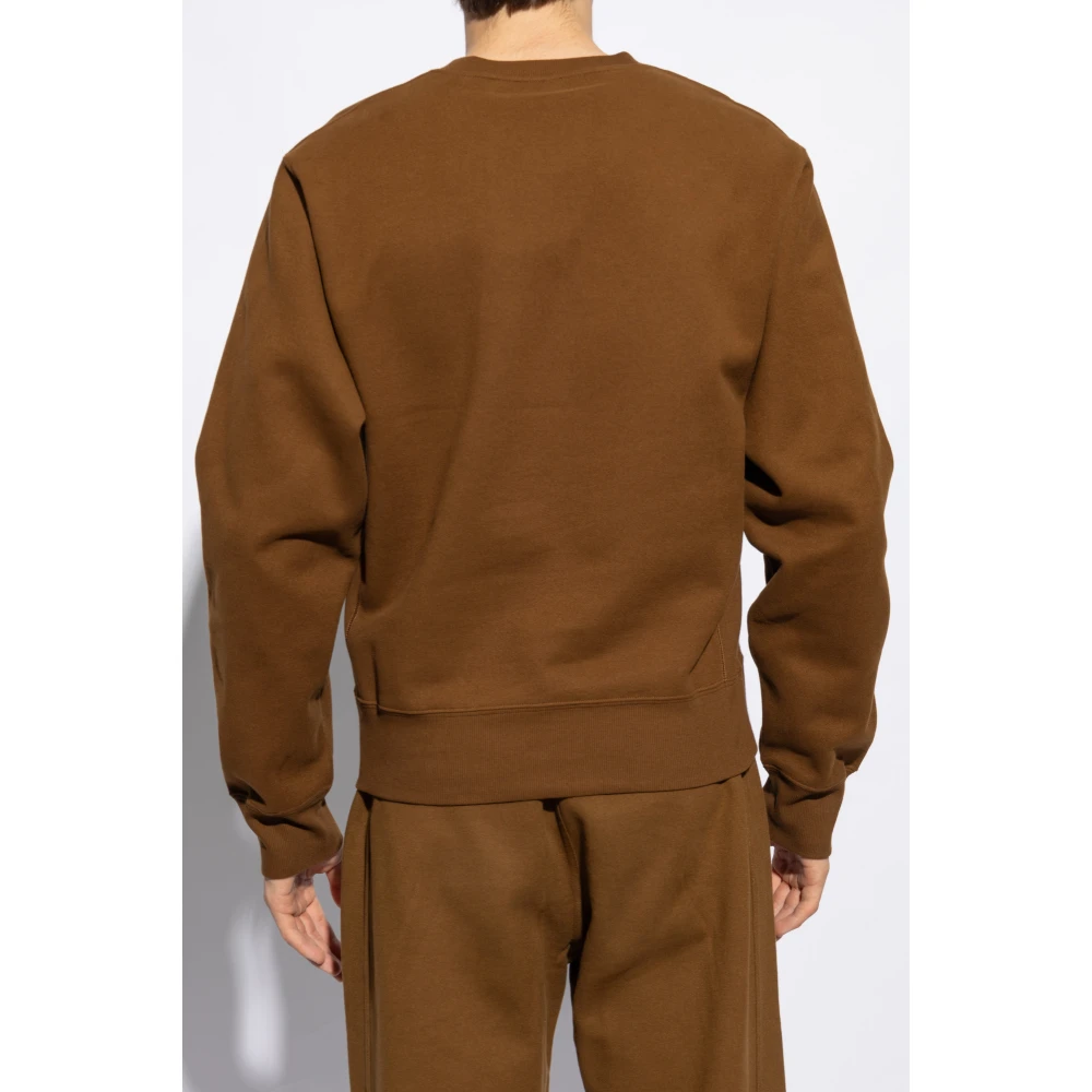 Saint Laurent Logo Sweatshirt Brown Heren