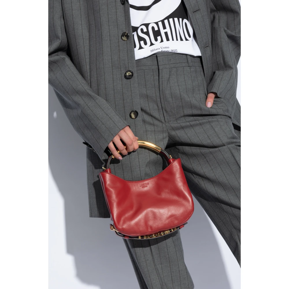 Moschino Leren handtas Red Dames