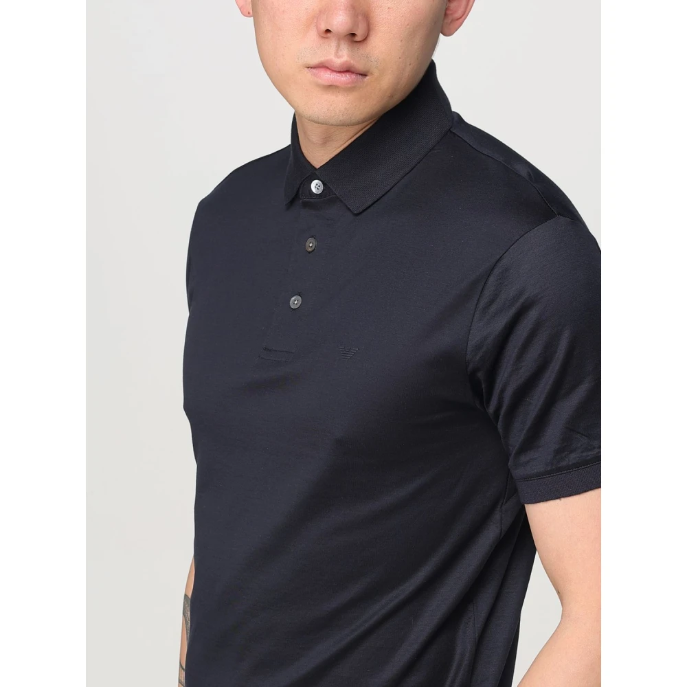 Emporio Armani Blauwe T-shirts en Polos Blue Heren