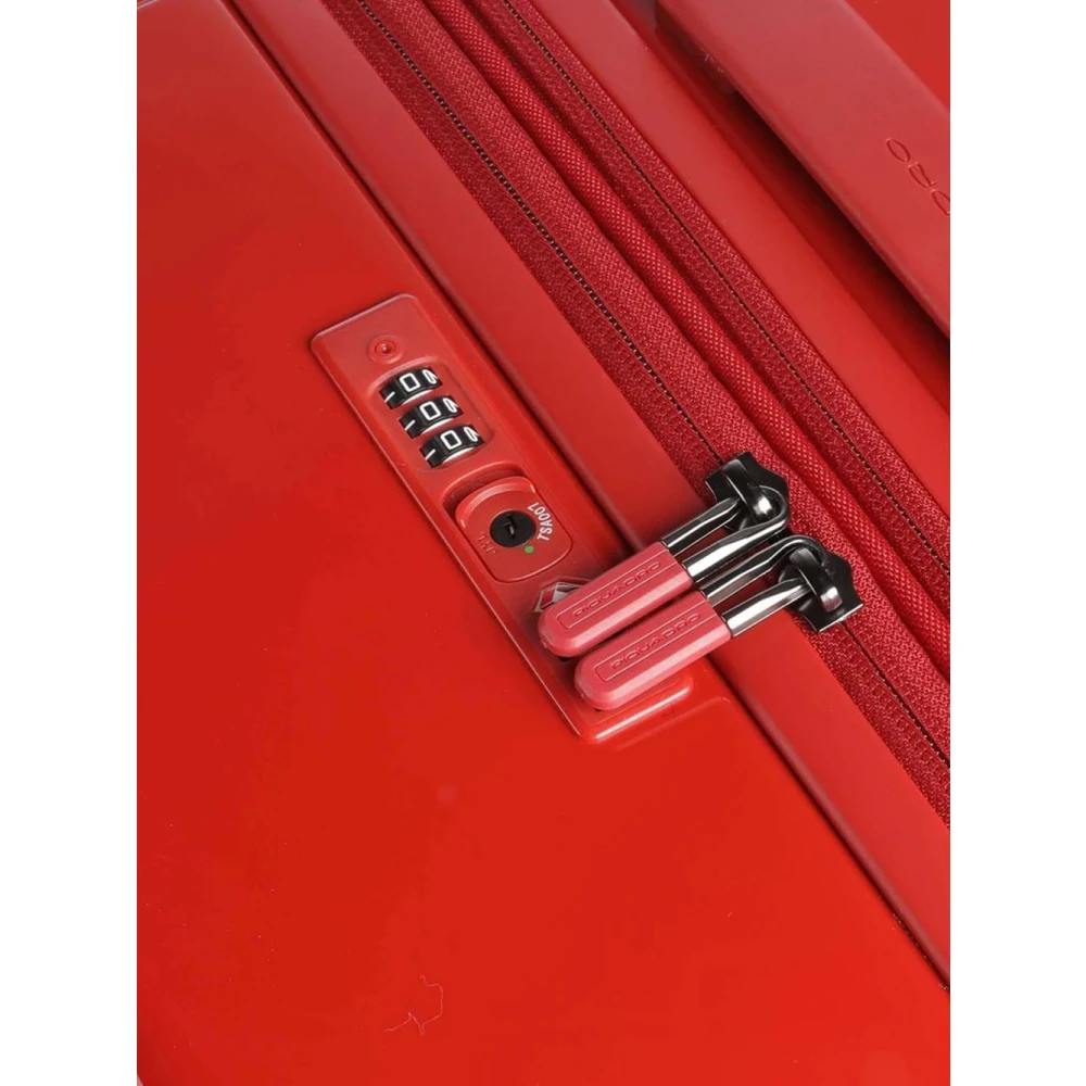 Piquadro Uitbreidbare Hardshell 4-Wiel Trolley Bagage Red Unisex