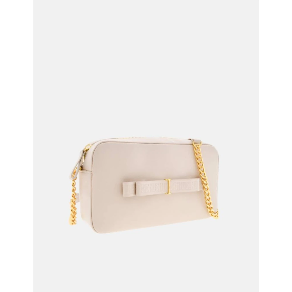 Carolina Herrera Insignia Crossbody Tas met Strikdetail Beige Dames