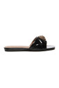 sandales-noires-en-cuir-verni-avec-aigle-dore