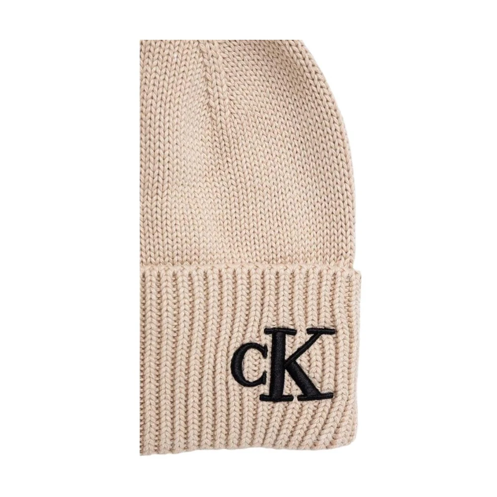Calvin Klein Gezellig Beige Pom Gebreide Muts Beige Dames