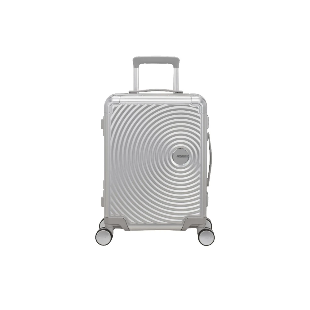 American Tourister Unisex Grå Soundbox Alu Trolley Med Tsa-Lås