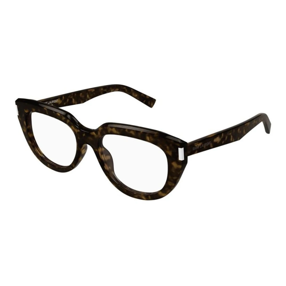 Saint Laurent Women's Brown Linea Corner Angle Glasses