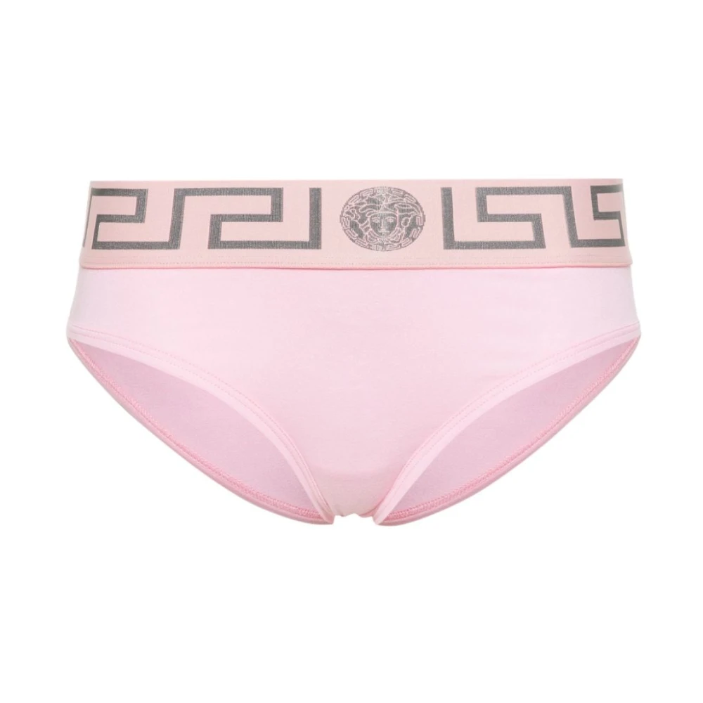 Versace Roze Signature Greca High Cut Ondergoed Pink Dames