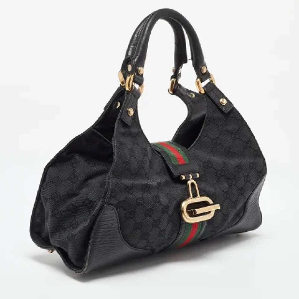 Gucci Vintage Pre-owned Canvas gucci-bags Black Dames