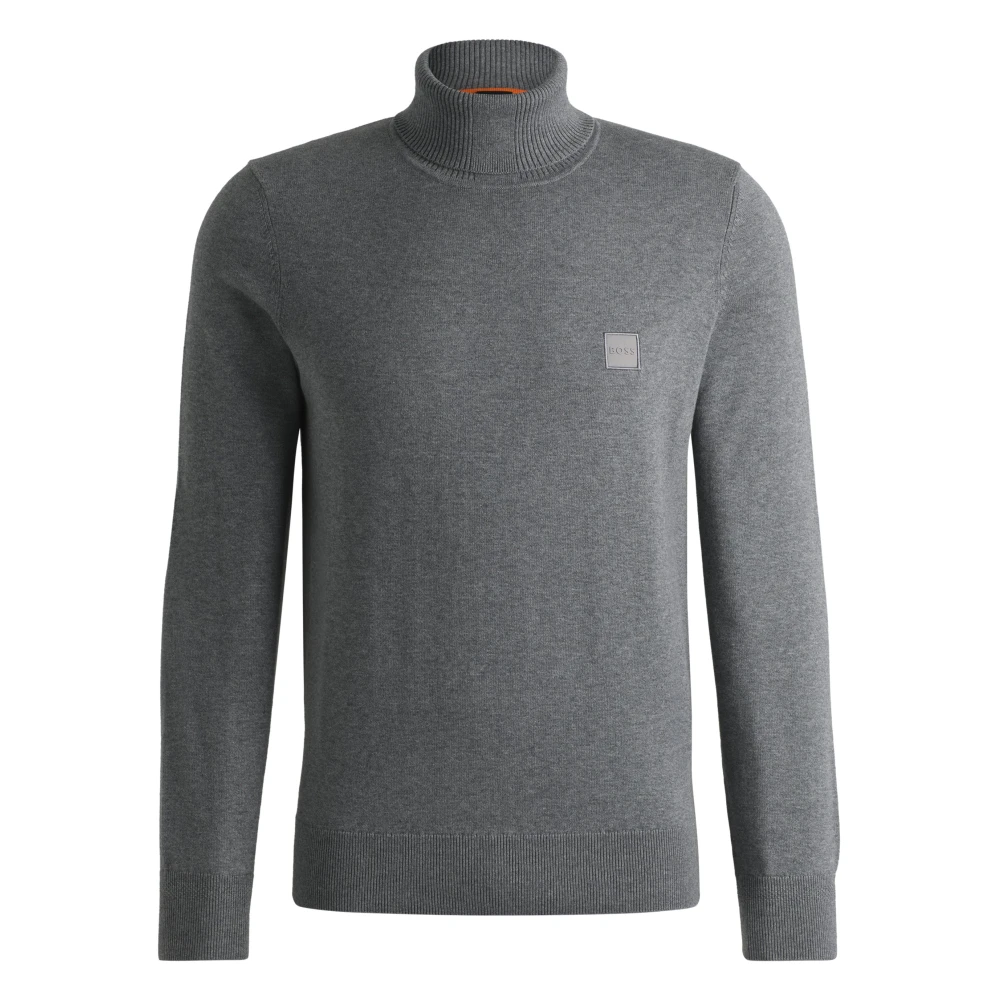 Hugo Boss Zachte Ademende Rolhals Trui Gray Heren