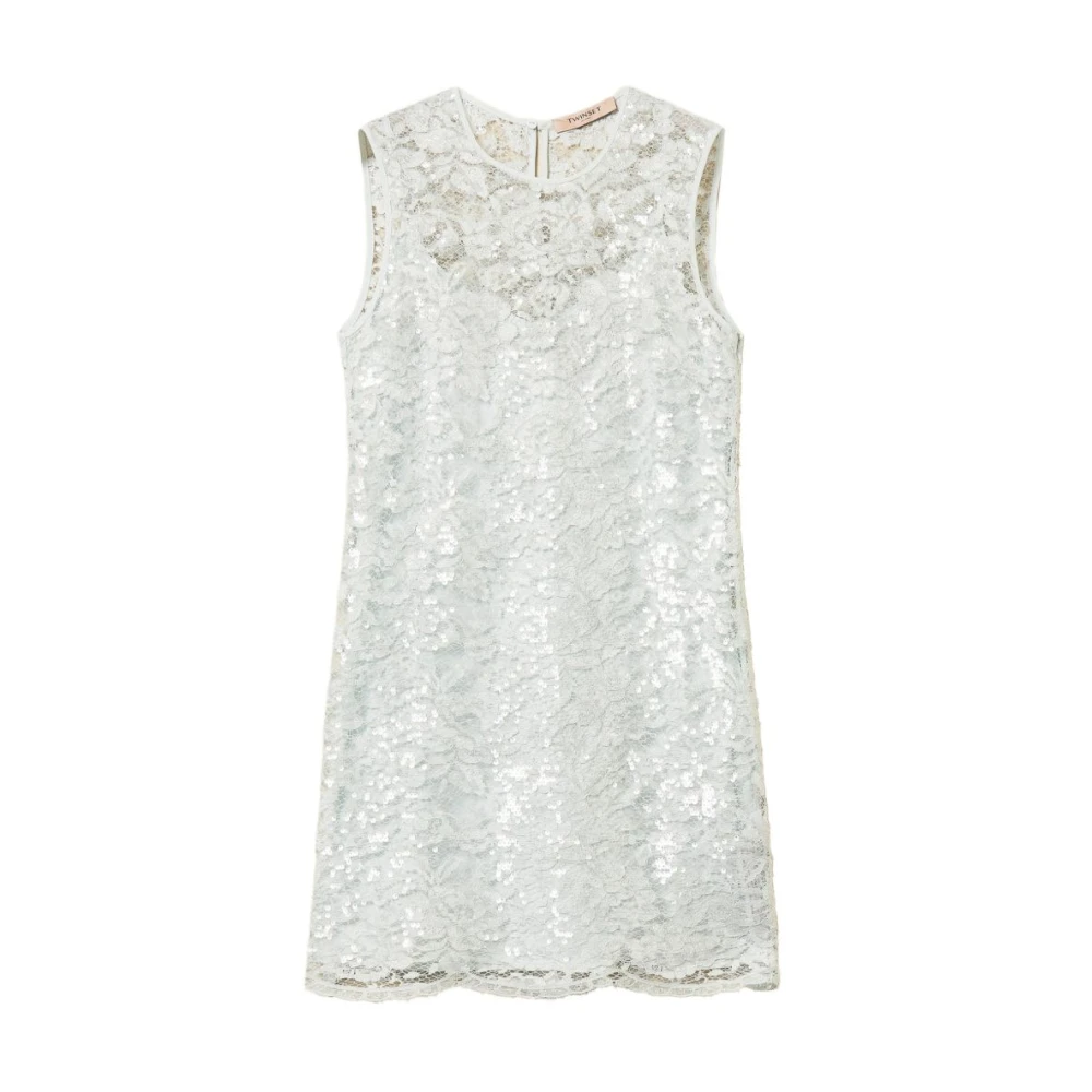 Twinset Kvinno Blå Klänningar Dam, M, Polyester, Cocktailklänning