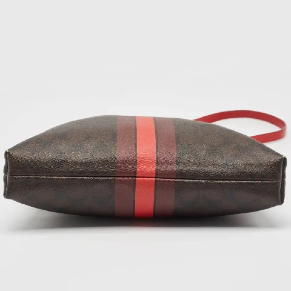 Coach Pre-owned Coated canvas shoulder-bags Brown Dames