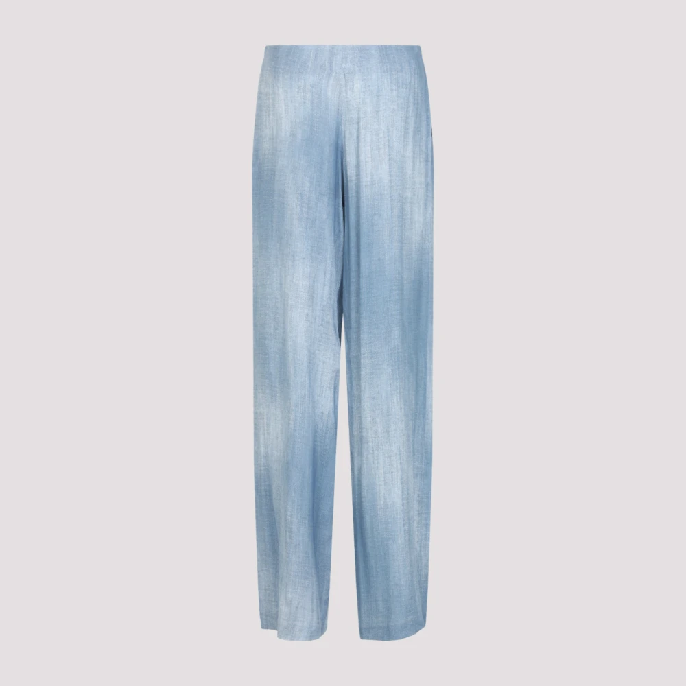 Ermanno Scervino Gedrukte Wide Leg Jeans Blue Dames