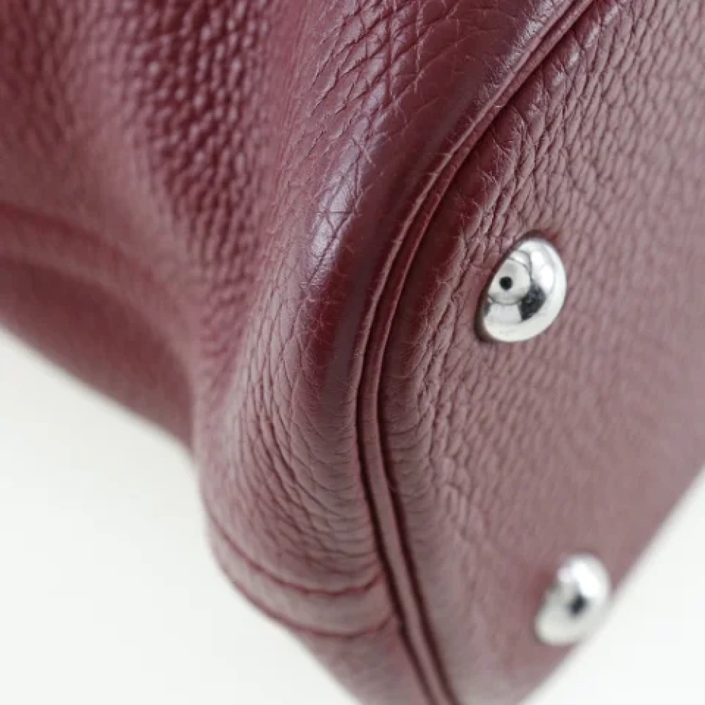 Hermès Vintage Pre-owned Leather handbags Red Dames