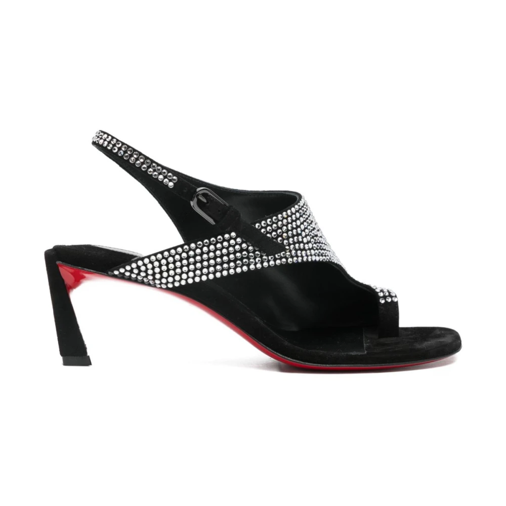 Christian Louboutin Black High Heel Sandals, Female, 3 Uk, Viva Condora Strass