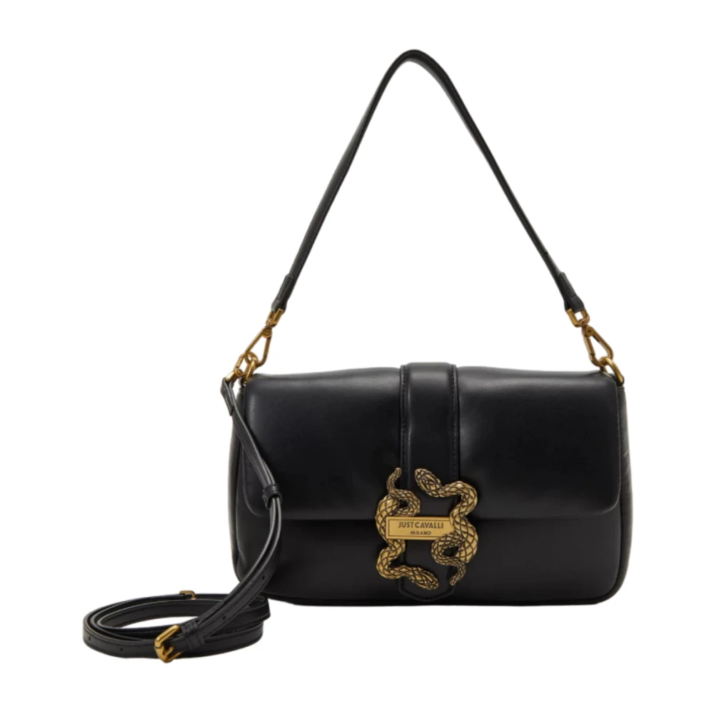 Just Cavalli Nieuwe Iconische Puffy Dames Tas Black Dames