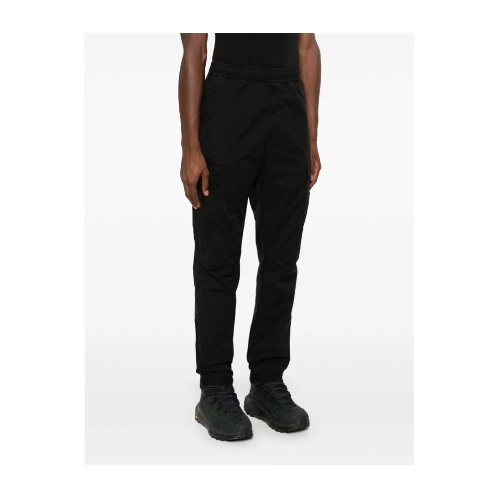 Stone Island Zwarte Broek voor Mannen Aw24 Black Heren