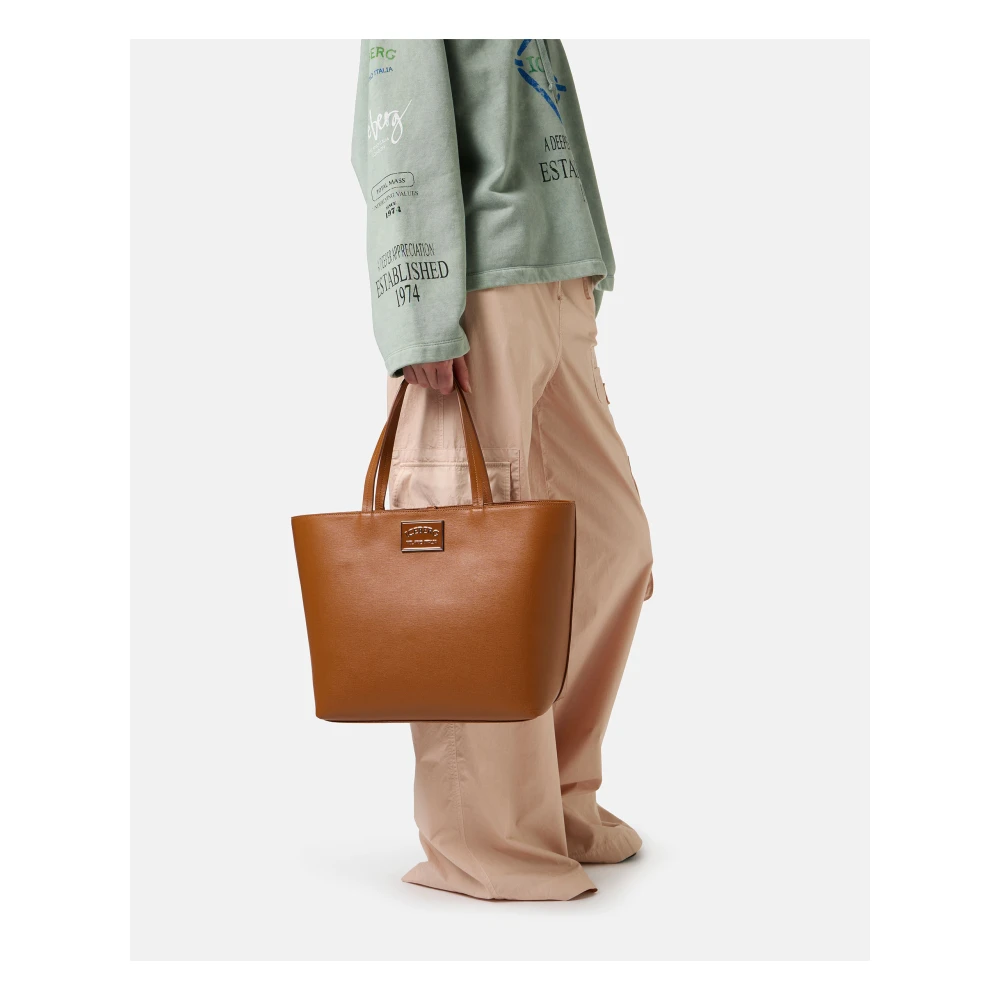 Iceberg Shopper tas van Saffiano leer in coccio kleur Brown Dames