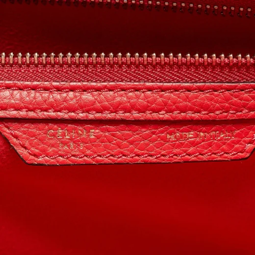 Celine Vintage Pre-owned Leather totes Red Dames