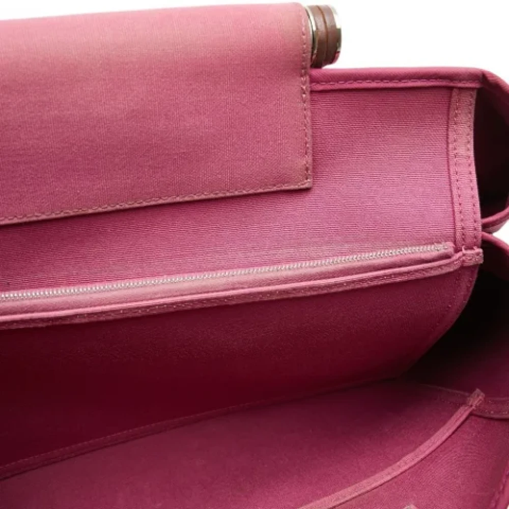 Hermès Vintage Pre-owned Leather shoulder-bags Purple Dames