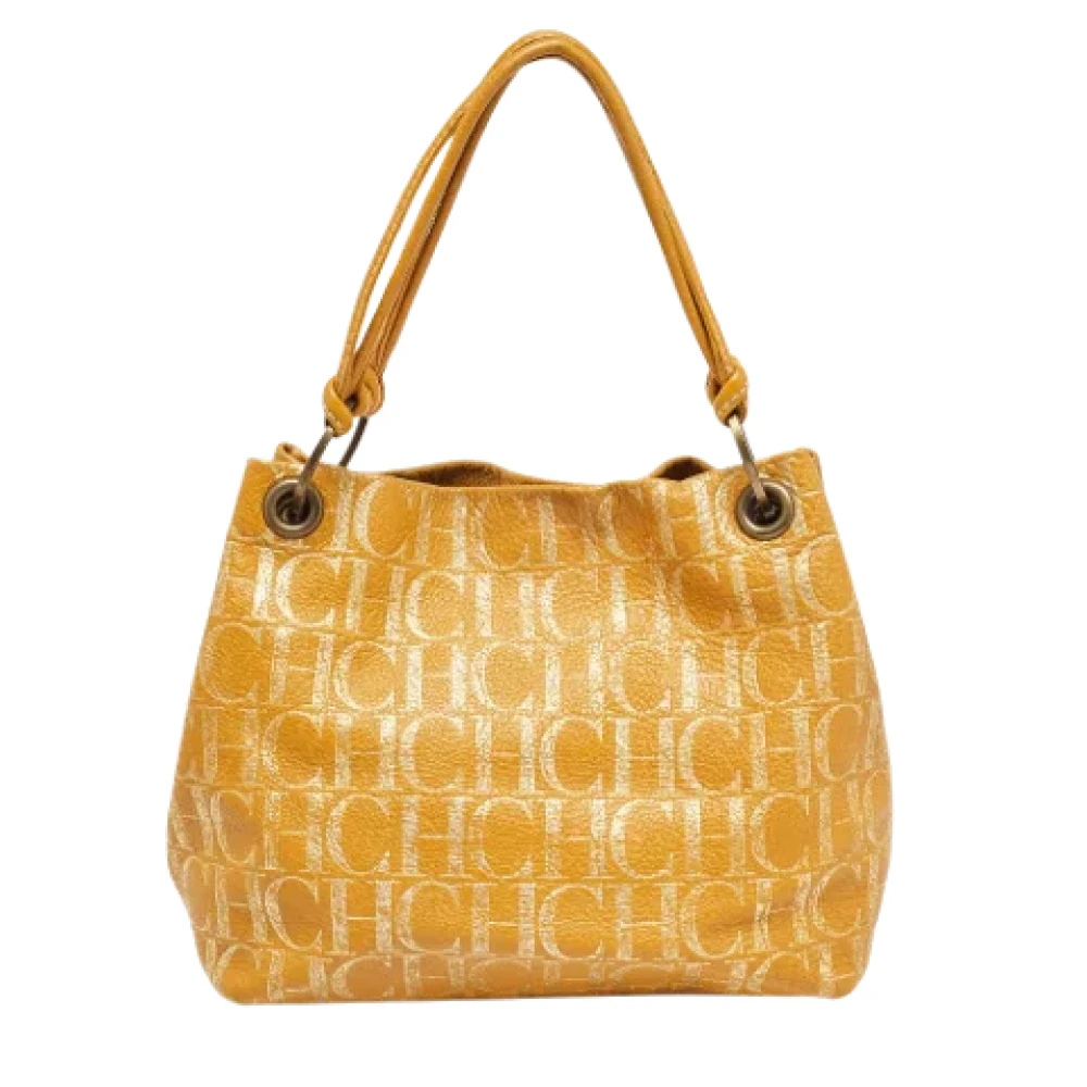 Carolina Herrera Pre-owned Leather handbags Yellow Dames