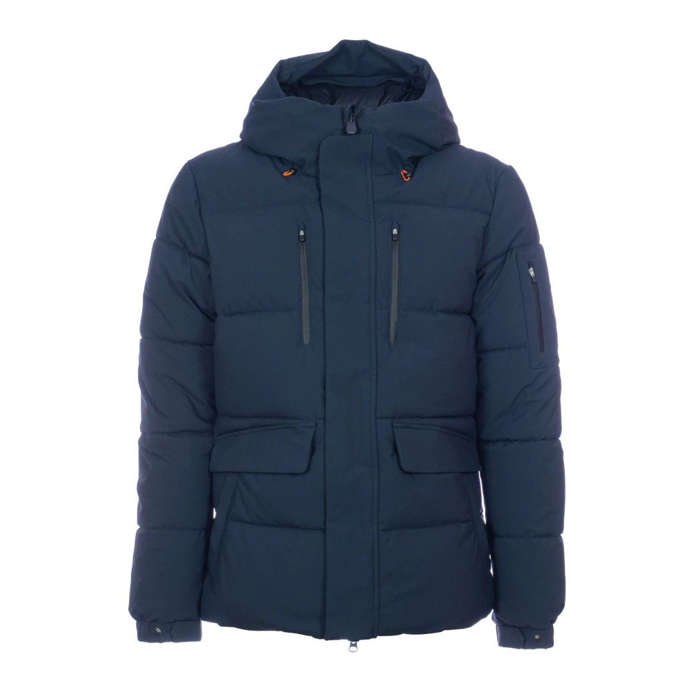 Save The Duck Korte parka met capuchon Blue Heren