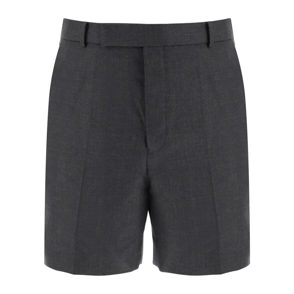 Thom Browne Lichte wollen maatwerk shorts Gray Heren