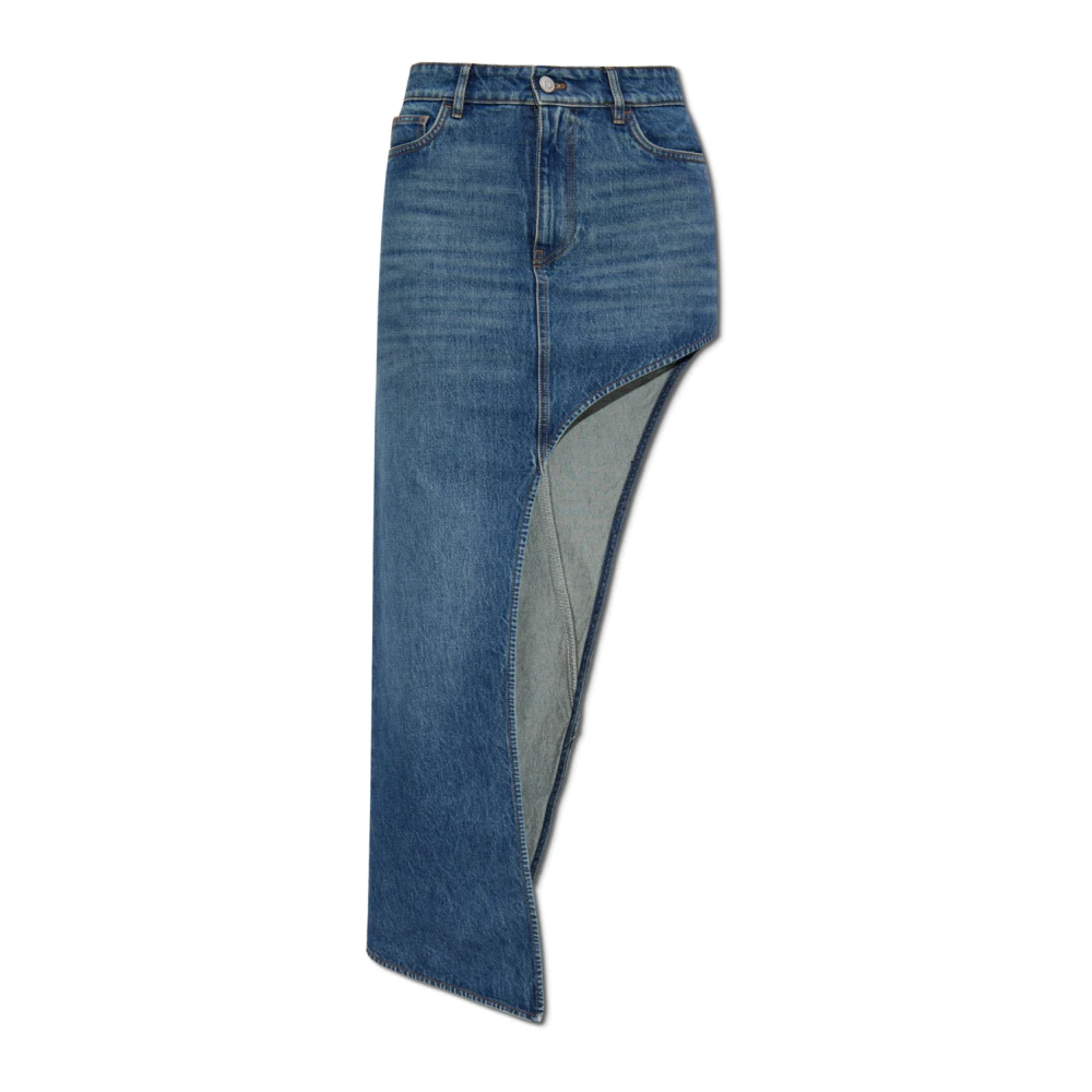 Coperni Asymmetrisch gesneden denim rok Blue Dames