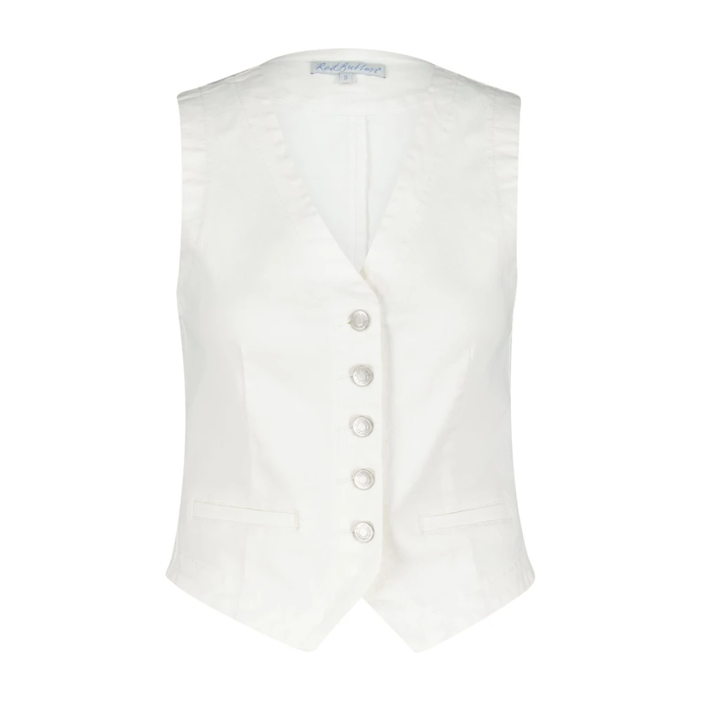 Red Button waistcoat off white Dames