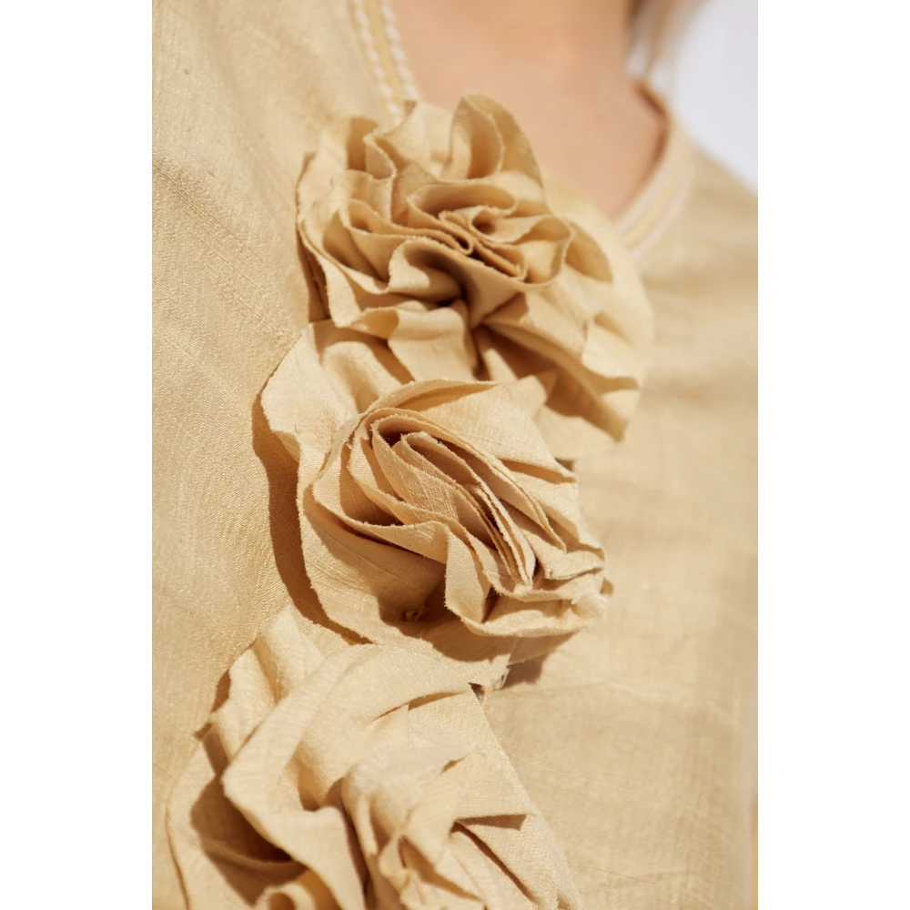 By Malene Birger Zijden overhemd Mineas By Herenne Birger Beige Dames