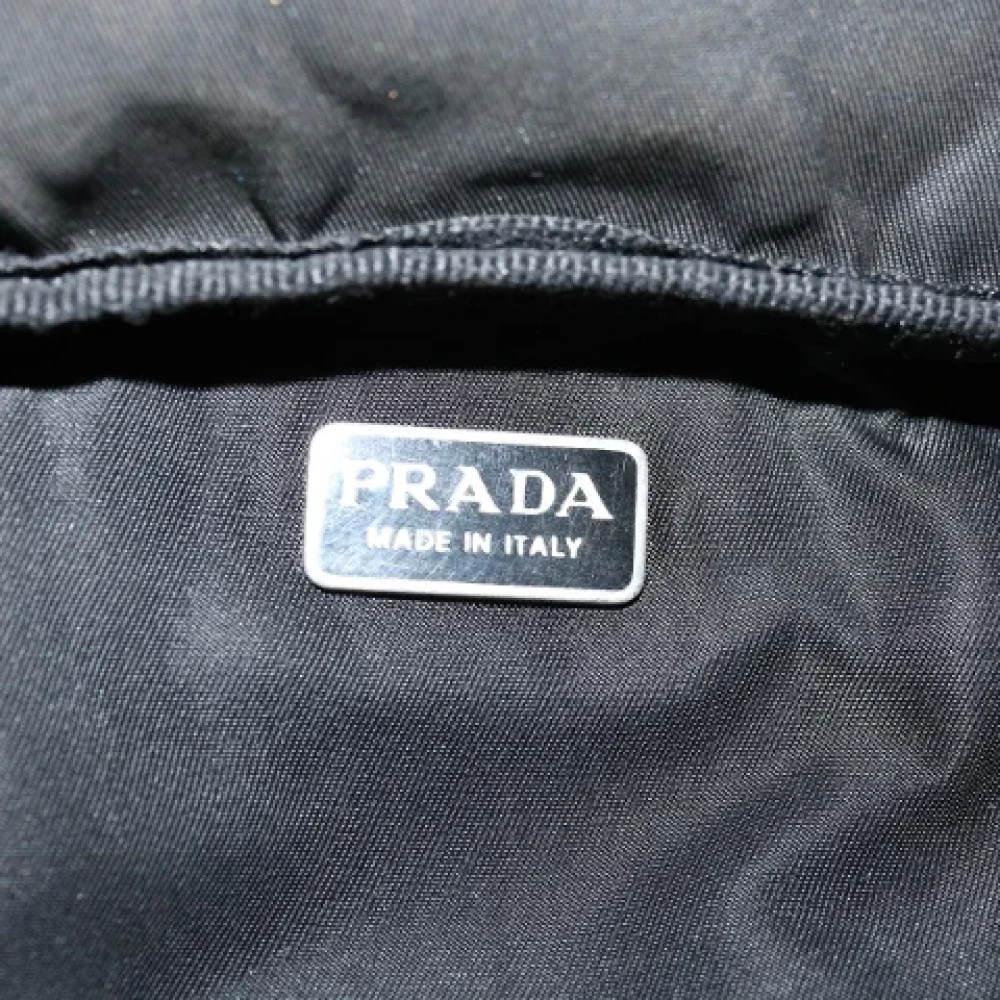 Prada Vintage Pre-owned Fabric shoulder-bags Black Dames